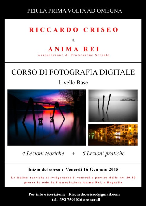 Locandina Corso Base fotografia Omegna