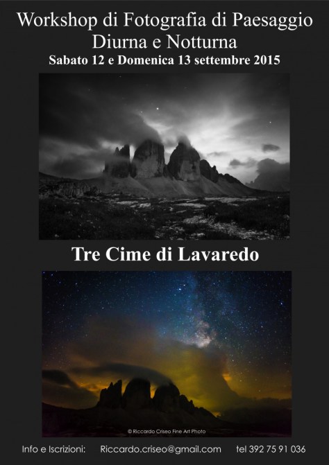 workshop tre cime di Lavaredo